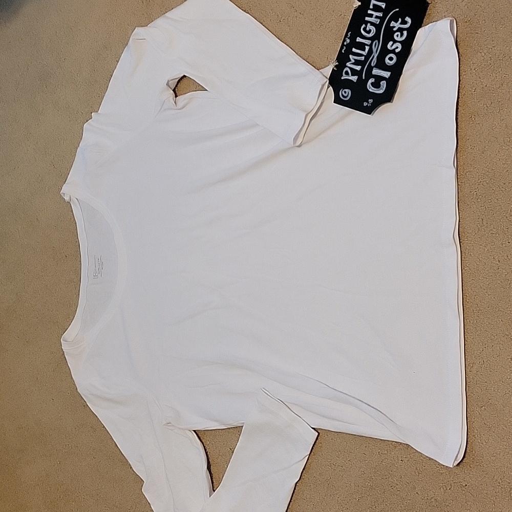 No Boundaries XL (15-17) Junior White T-Shirt Long Sleeve